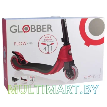 Самокат Globber Flow 125 (красный) картинка 4